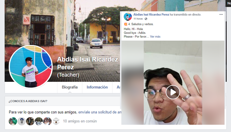 Joven yucateco imparte clases de inglés por Facebook Live Joven yucateco imparte clases de inglés por Facebook Live