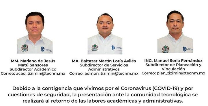 TECNM campus Tizimin con nuevos subdirectores TECNM campus Tizimin con nuevos subdirectores