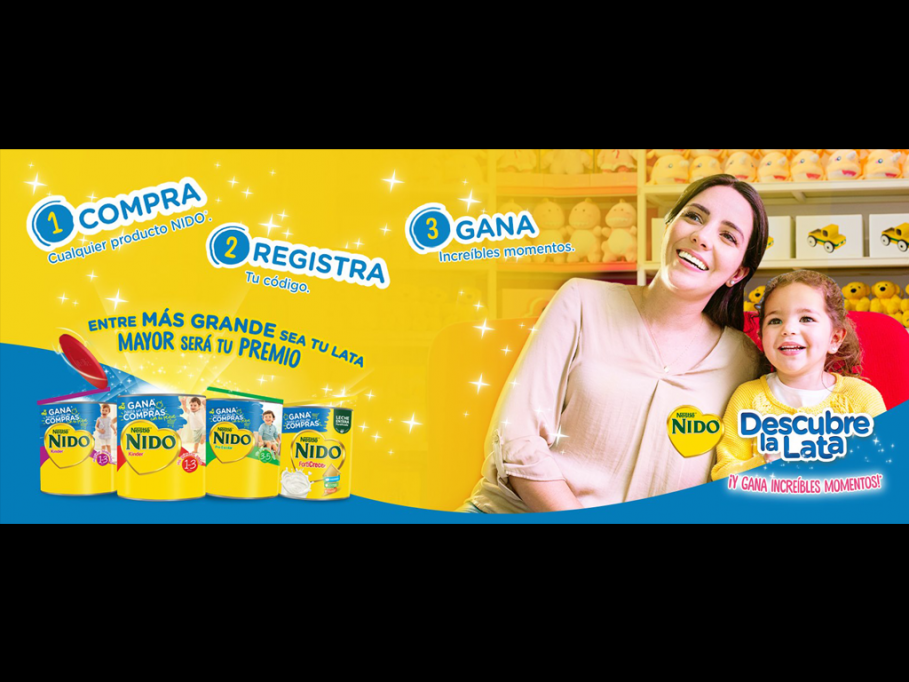 Compra, descubre y gana con Nido. Compra, descubre y gana con Nido.