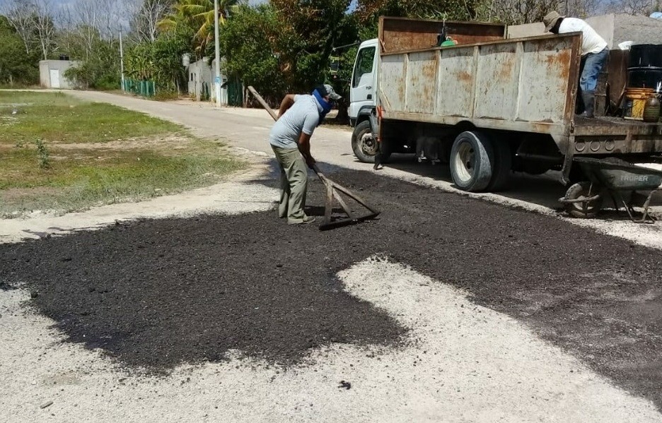 Reparan calles de Tizimín dañadas por las lluvias Reparan calles de Tizimín dañadas por las lluvias