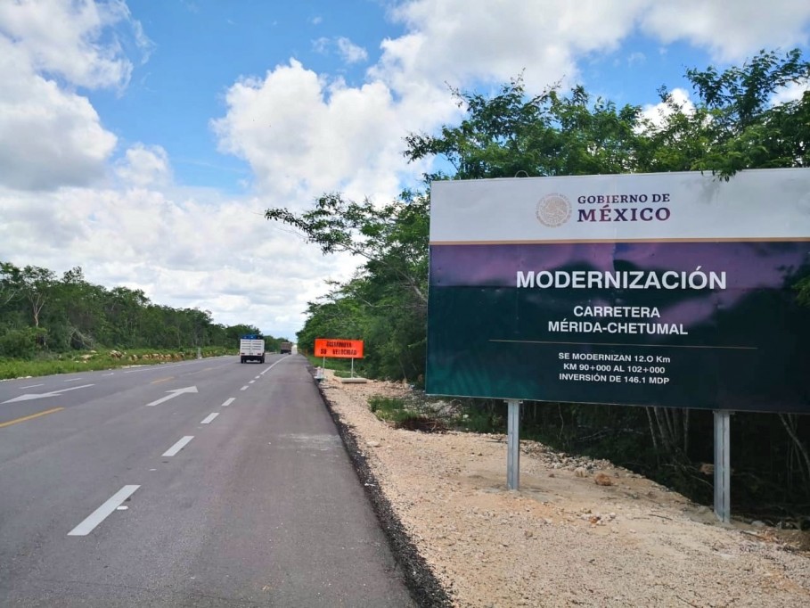 Inician trabajo de ampliación de la carretera Mérida-Chetumal Inician trabajo de ampliación de la carretera Mérida-Chetumal