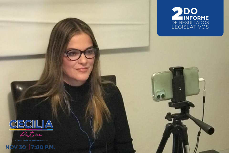 Cecilia Patrón rendirá su informe en línea Cecilia Patrón rendirá su informe en línea