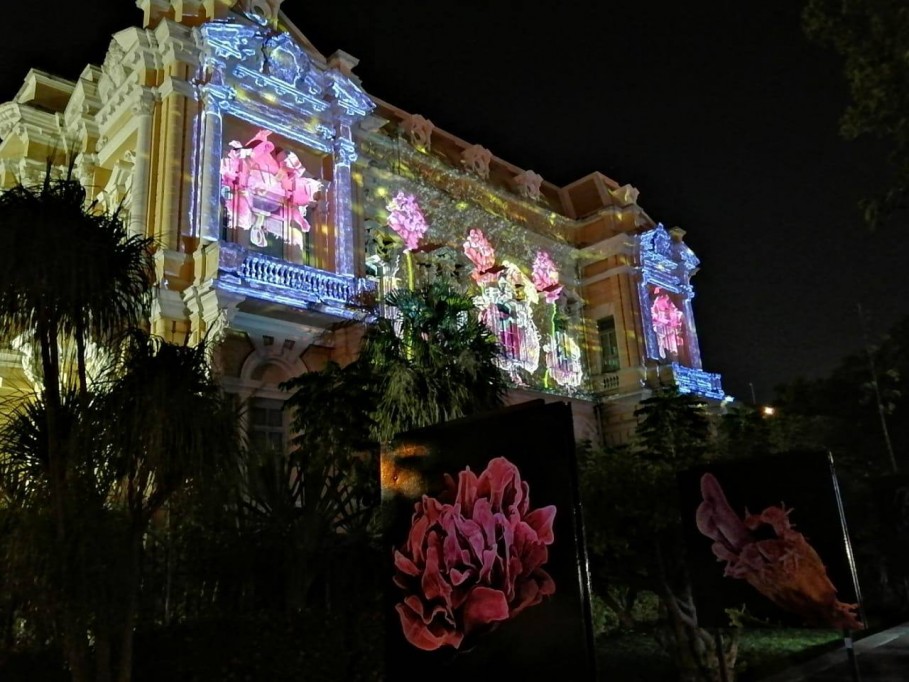 Presentan videomapping en la fachada del Palacio Cantón Presentan videomapping en la fachada del Palacio Cantón