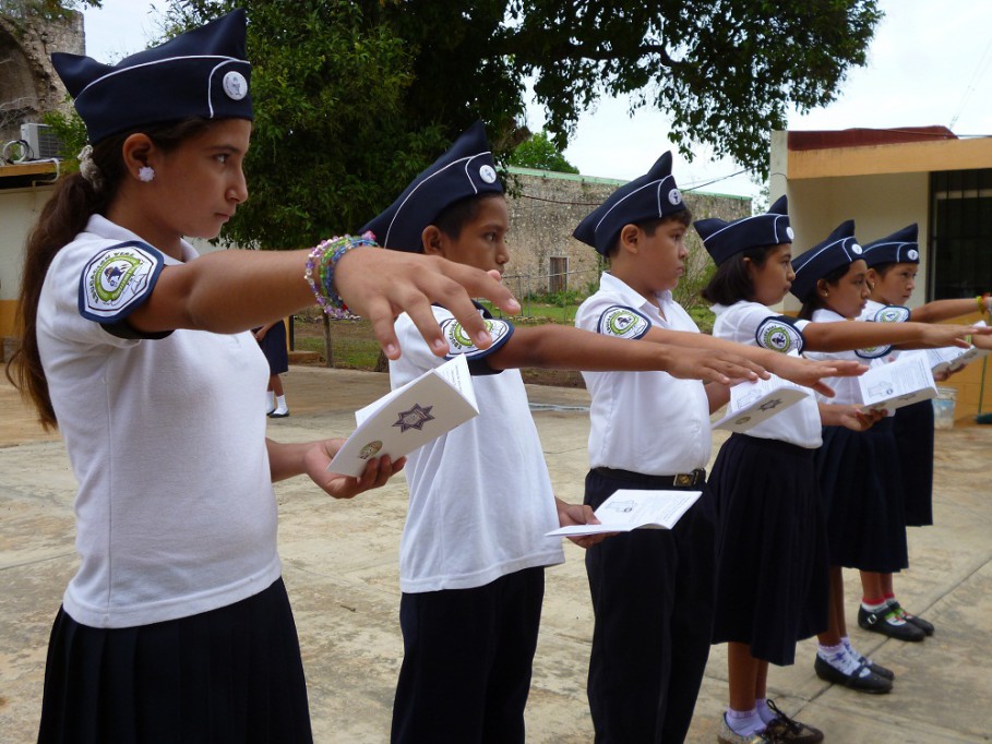 TIZIMIN: Patrulleros escolares en Kikil.\r\n TIZIMIN: Patrulleros escolares en Kikil.\r\n