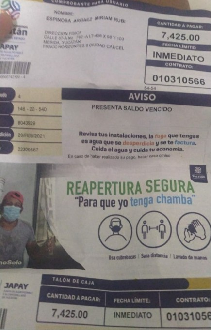 Se queja por cobro excesivo de la JAPAY Se queja por cobro excesivo de la JAPAY