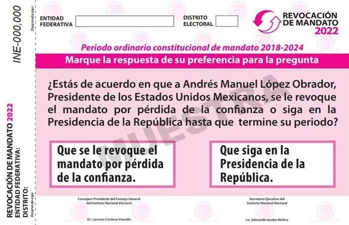 Comienza la cuenta regresiva para la Revocación de Mandato Comienza la cuenta regresiva para la Revocación de Mandato