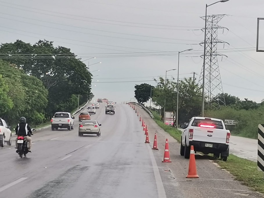 Cierre parcial del puente de la 50 sur, en el Periférico de Mérida Cierre parcial del puente de la 50 sur, en el Periférico de Mérida
