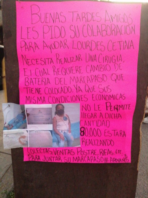 Ciudadana solicita donaciones para recaudar 80 mil pesos Ciudadana solicita donaciones para recaudar 80 mil pesos