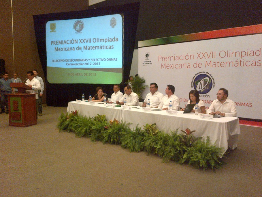 Premiación XXVII Olimpiada Mexicana de Matemáticas Premiación XXVII Olimpiada Mexicana de Matemáticas