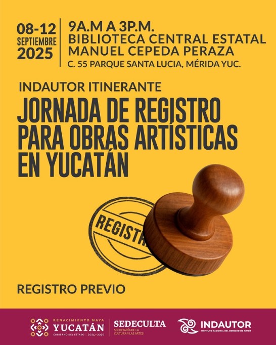 Abren Sedeculta e Indautor jornada de registro de obras creativas y artísticas Abren Sedeculta e Indautor jornada de registro de obras creativas y artísticas