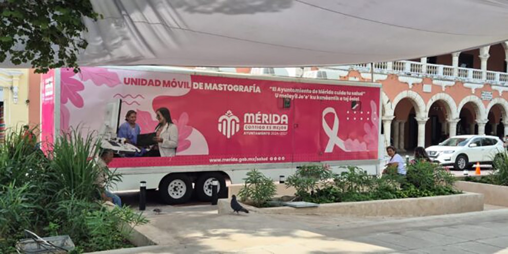 Ya está operando el mastógrafo móvil en la Plaza Grande de Mérida