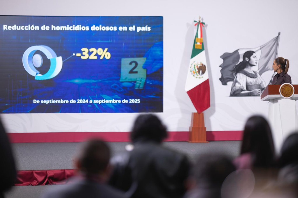 Reducción de 32% en homicidios dolosos es muy significativa, 27 personas que no fallecen diariamente: CSP
