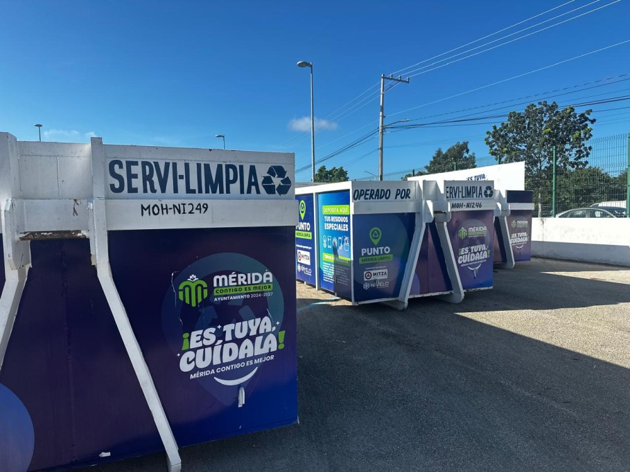Suman otros 7 contenedores de residuos especiales al programa Mérida Limpia Suman otros 7 contenedores de residuos especiales al programa Mérida Limpia