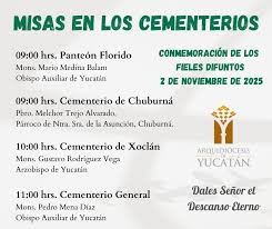 Estos son los horarios de misa en los cementerios, este domingo