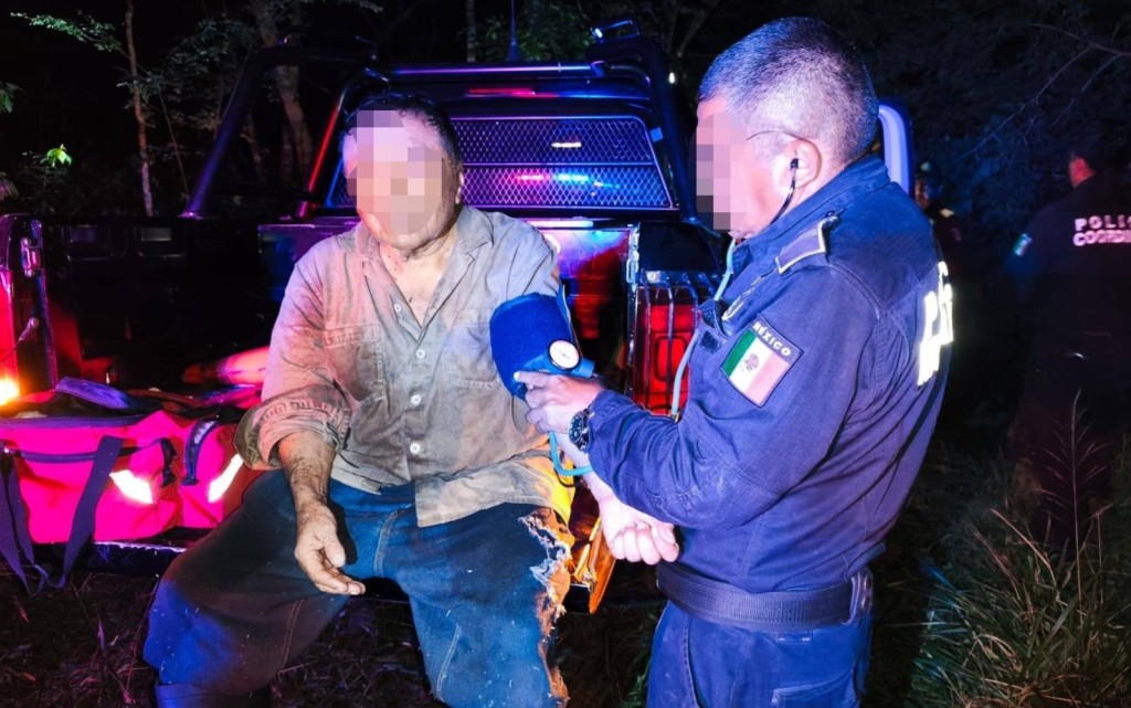 La SSP y Policía de Tizimín rescatan a septuagenario extraviado en Kikil; estaba sobre un árbol