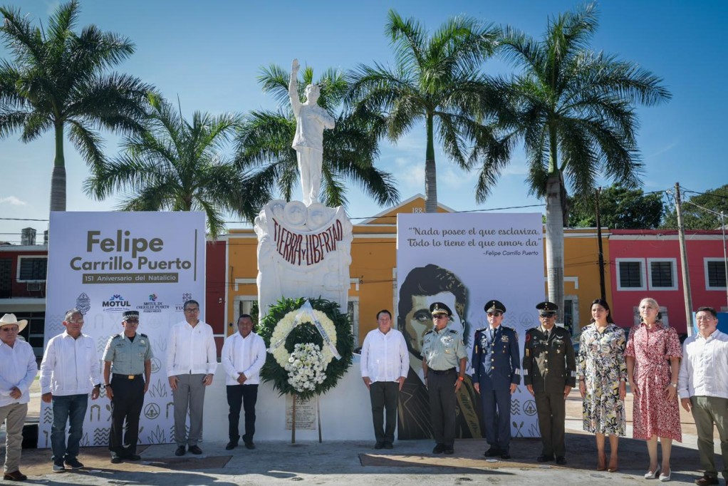 Reitera Díaz Mena compromiso con bienestar e igualdad en Aniversario de Carrillo Puerto