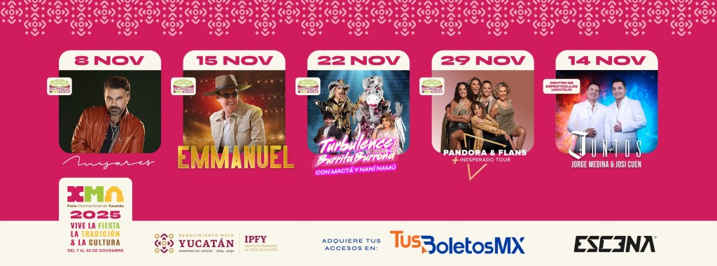 Conciertos imperdibles en la Feria de Xmatkuil