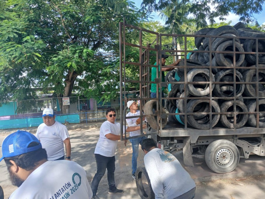 Concluye “Llantatón 2025” en Kanasín con 2,431 neumáticos recolectados