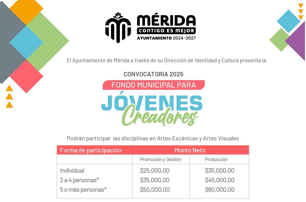 Anuncia Ayuntamiento de Mérida apoyos al talento local