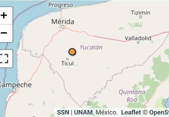 Vuelve a temblar en Yucatán, en la zona de Ticul