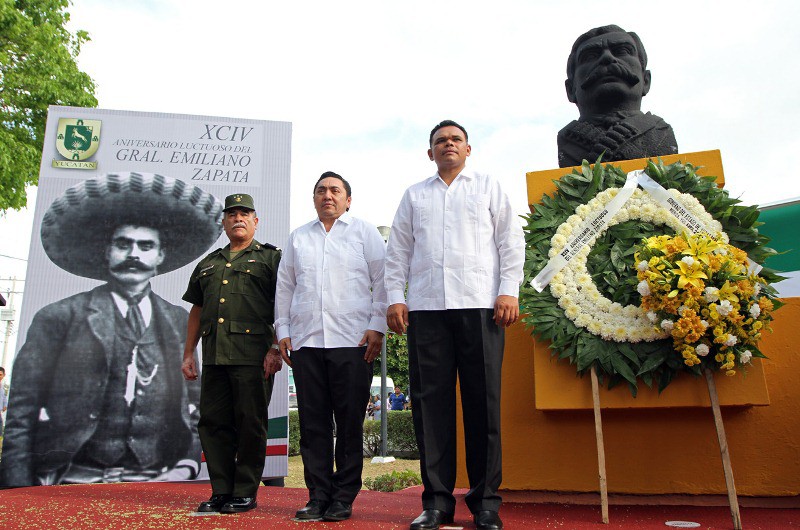 Conmemoran 94 aniversario luctuoso de Emiliano Zapata Salazar Conmemoran 94 aniversario luctuoso de Emiliano Zapata Salazar