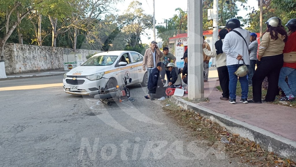 Dos accidentes de tránsito por operadores de transporte público a motociclistas, en Tizimín