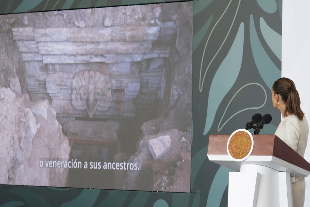 Claudia Sheinbaum informa hallazgo de la tumba 10 de Huitzo, en Oaxaca