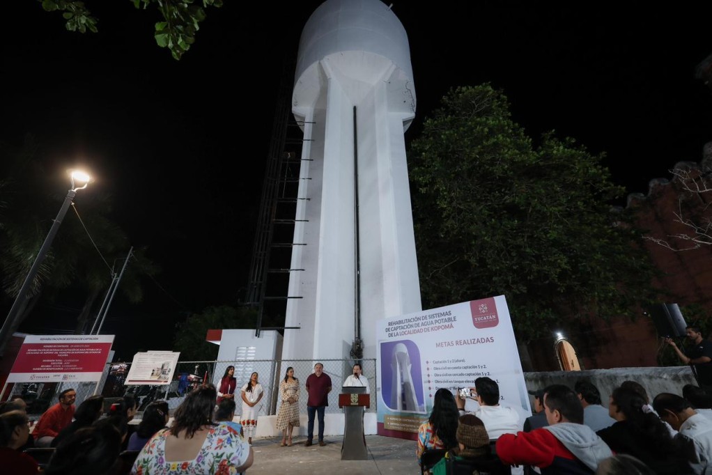 Rehabilitan, tras 20 años, sistemas de agua potable en Kopomá