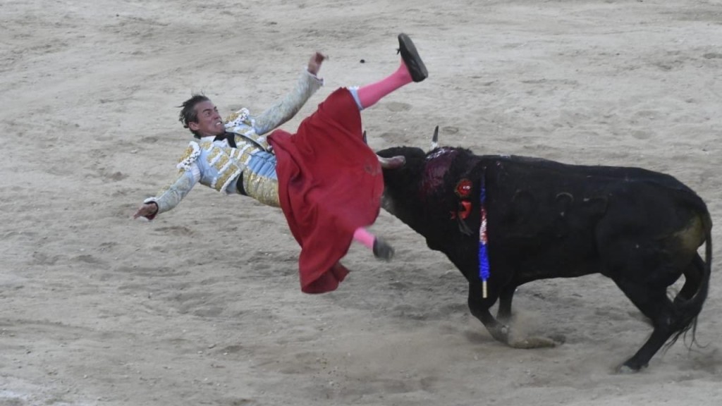 Corta oreja Diego Silveti, durante festejo en “La Merida”