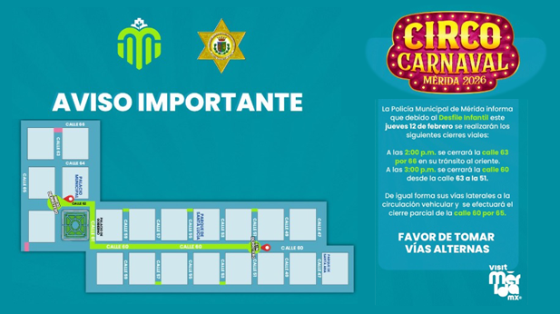 Tome precauciones este jueves por el Desfile Infantil, pues habrá cierre de calles