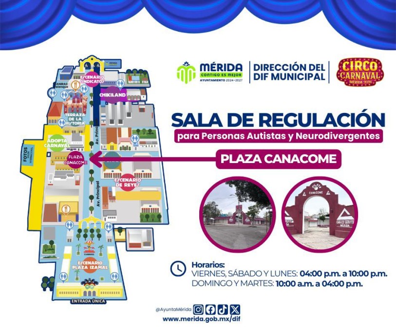 Cuenta Carnaval de Mérida con un espacio para personas autistas
