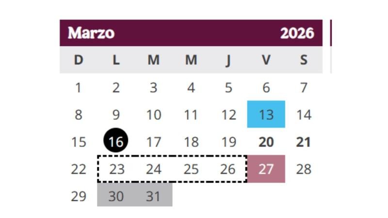 Febrero finaliza con Consejo Técnico y marzo estará entre puentes y Semana Santa