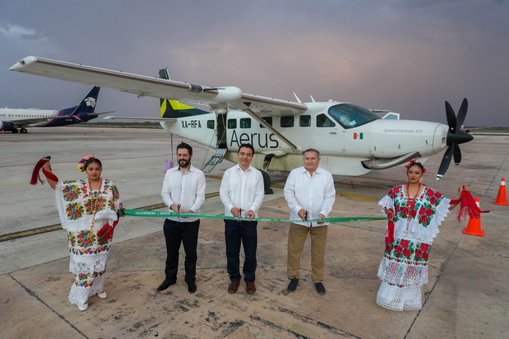 Retoma operaciones vuelo Villahermosa–Mérida de Aerus