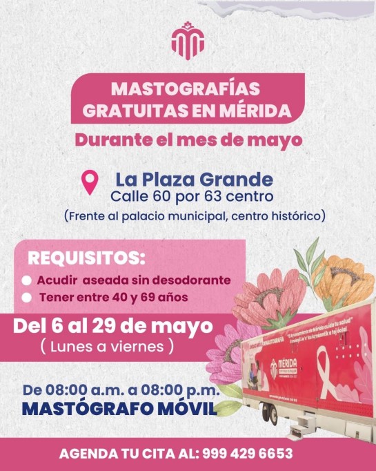 Supera Mérida las 3 mil mastografías gratuitas, en la administración de Cecilia Patrón