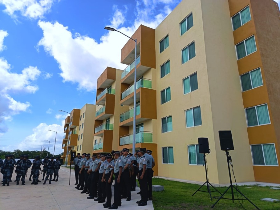 Inauguran unidad habitacional de la Guardia Nacional en el municipio de Umán