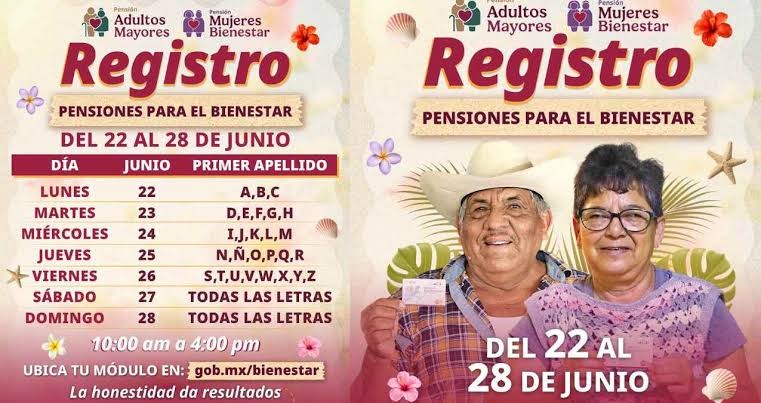 Podrán registrarse hasta el domingo para recibir la Pensión de Adultos Mayores