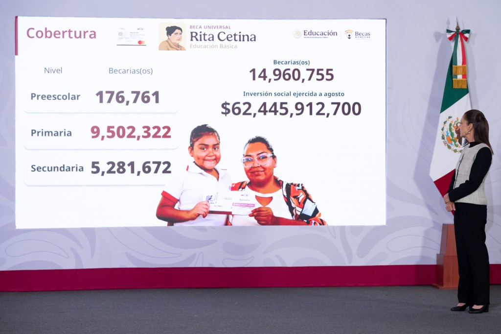 Inicia dispersión de la Beca Rita Cetina para útiles y uniformes escolares en primaria