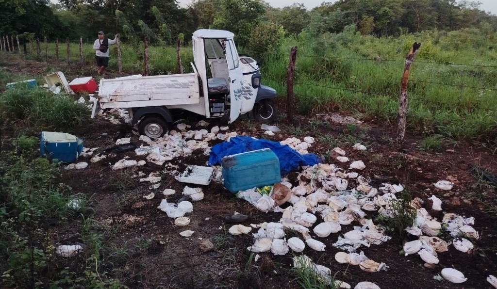 Se pierden 280 kilos de tortillas al volcarse un motocarro que los transportaba, en Tizimín