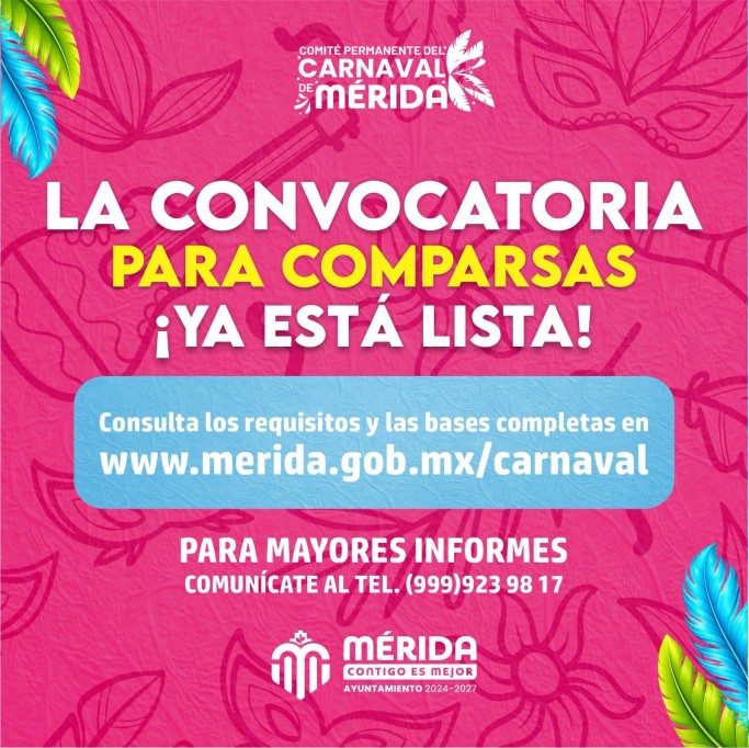 Últimos días de inscripciones para comparsas del Carnaval de Mérida 2027