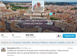 El papa Benedicto XVI causa revuelo en el twitter ante su renuncia El papa Benedicto XVI causa revuelo en el twitter ante su renuncia