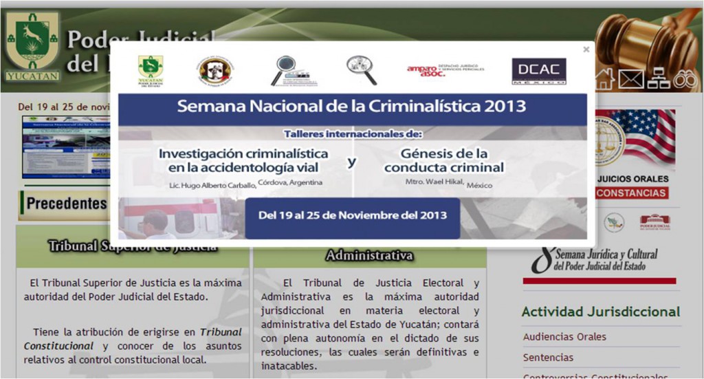Listo el Poder Judicial para el taller nacional de criminalística Listo el Poder Judicial para el taller nacional de criminalística