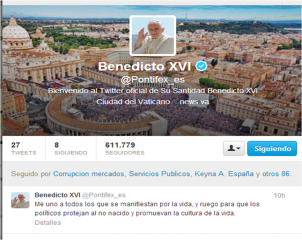 Benedicto XVI pide proteger a los niños no nacidos por medio Twitter Benedicto XVI pide proteger a los niños no nacidos por medio Twitter