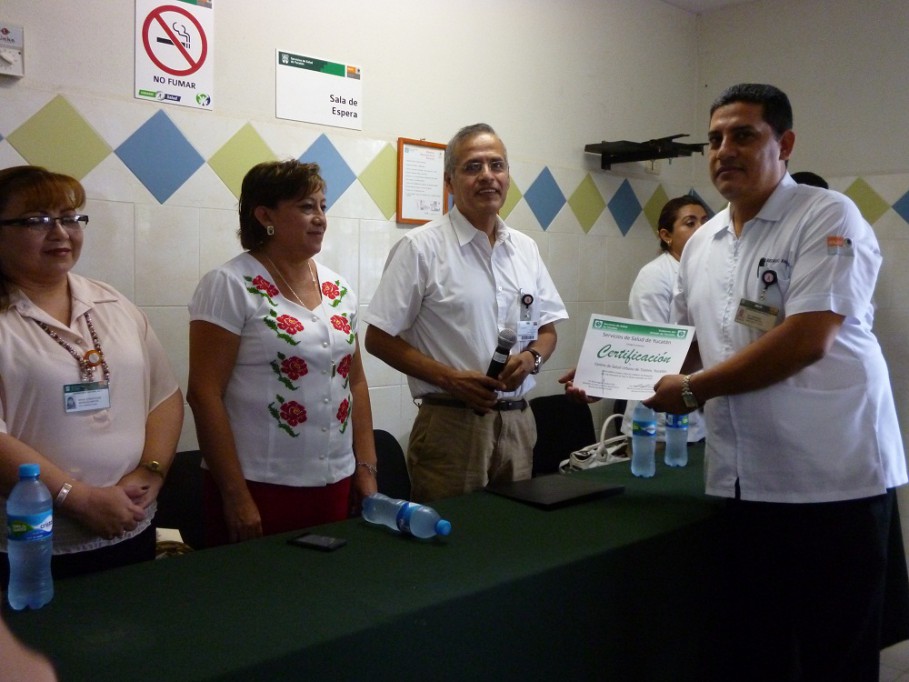TIZIMÍN: SSY certifica al Centro de Salud. TIZIMÍN: SSY certifica al Centro de Salud.
