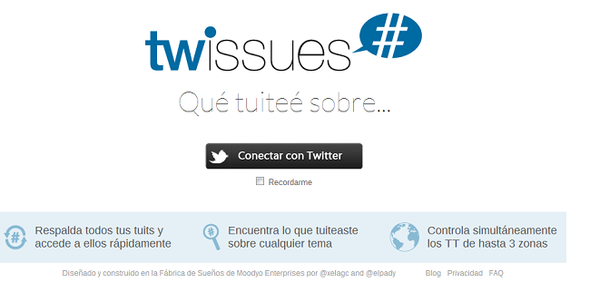 Twissues una nueva aplicación para búsqueda de tweets Twissues una nueva aplicación para búsqueda de tweets