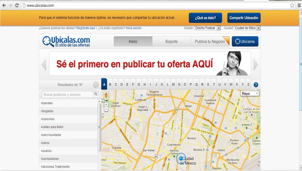Presentan Ubícalas.com el sitio de las ofertas. Presentan Ubícalas.com el sitio de las ofertas.
