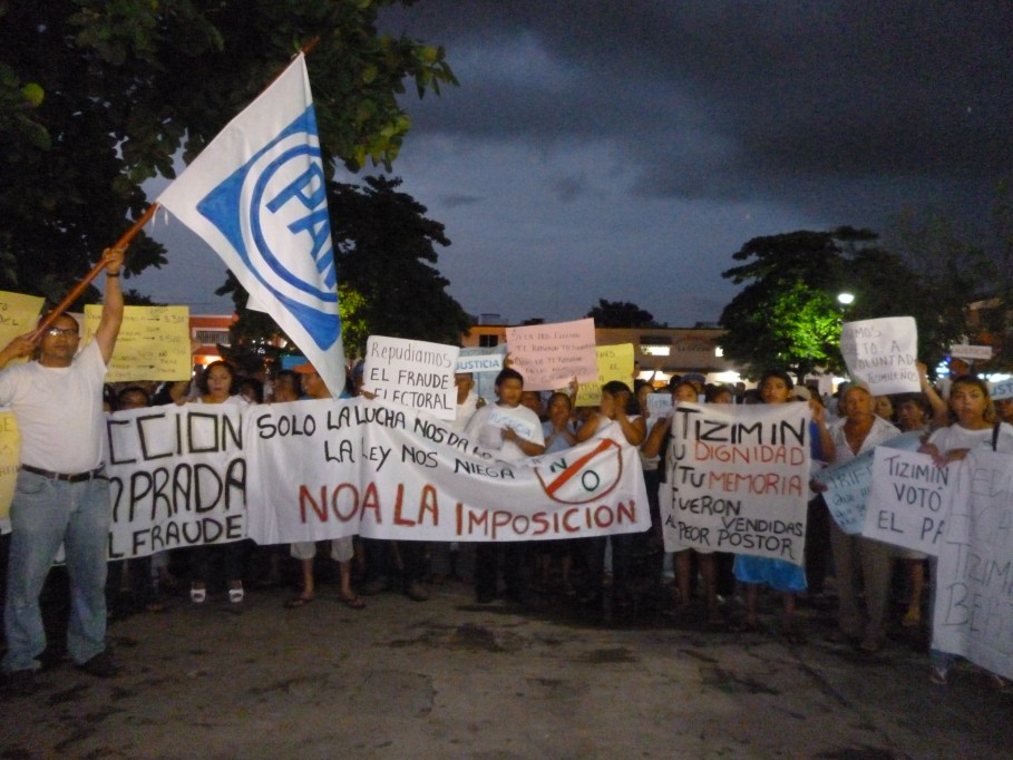 Tizimín: Marcha de panistas inconformes Tizimín: Marcha de panistas inconformes